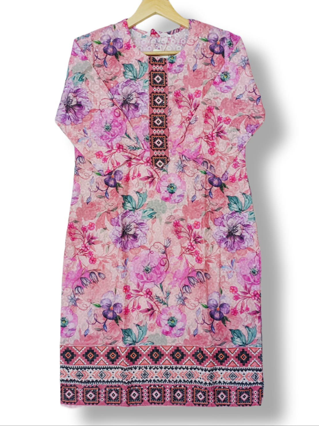 PRINTED BOTH SIDE CHIKANKARI KURTI